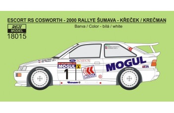 Decal – Escort RS Cosworth - Rallye Šumava 2000 - Křeček / Krečman 1/18